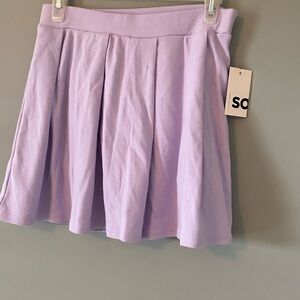 SO Lavender Pleated Skater Skirt